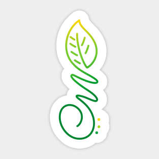 Green Signature Sticker